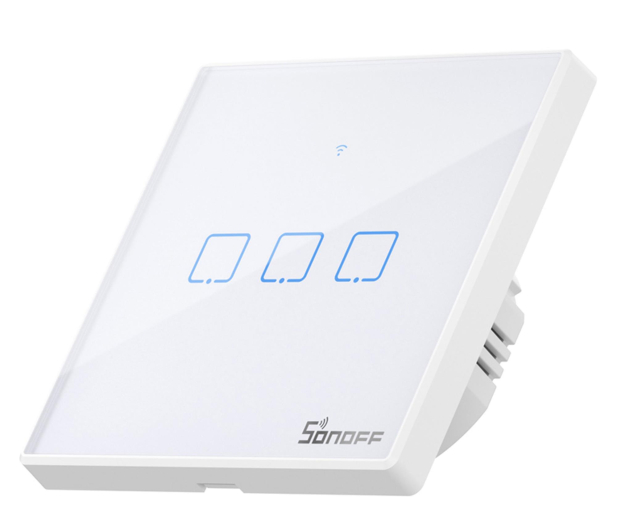 Sonoff Dotykowy włącznik światła WiFi + RF 433 T2 EU TX (3-kanałowy - 1489980 - zdjęcie 2